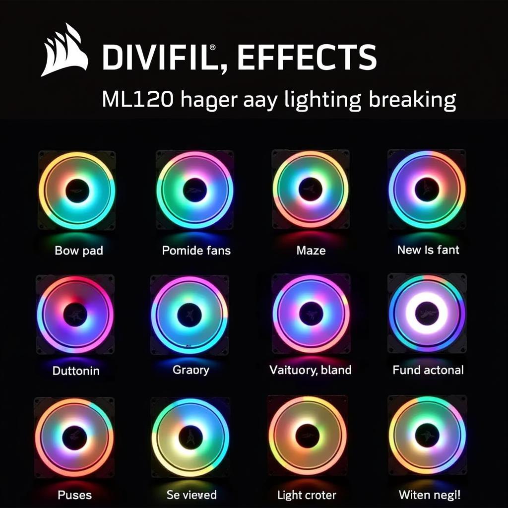 Corsair ML120 RGB Fan Lighting Effects Showcase