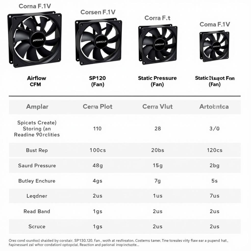 Corsair SP120 Fan Performance Chart