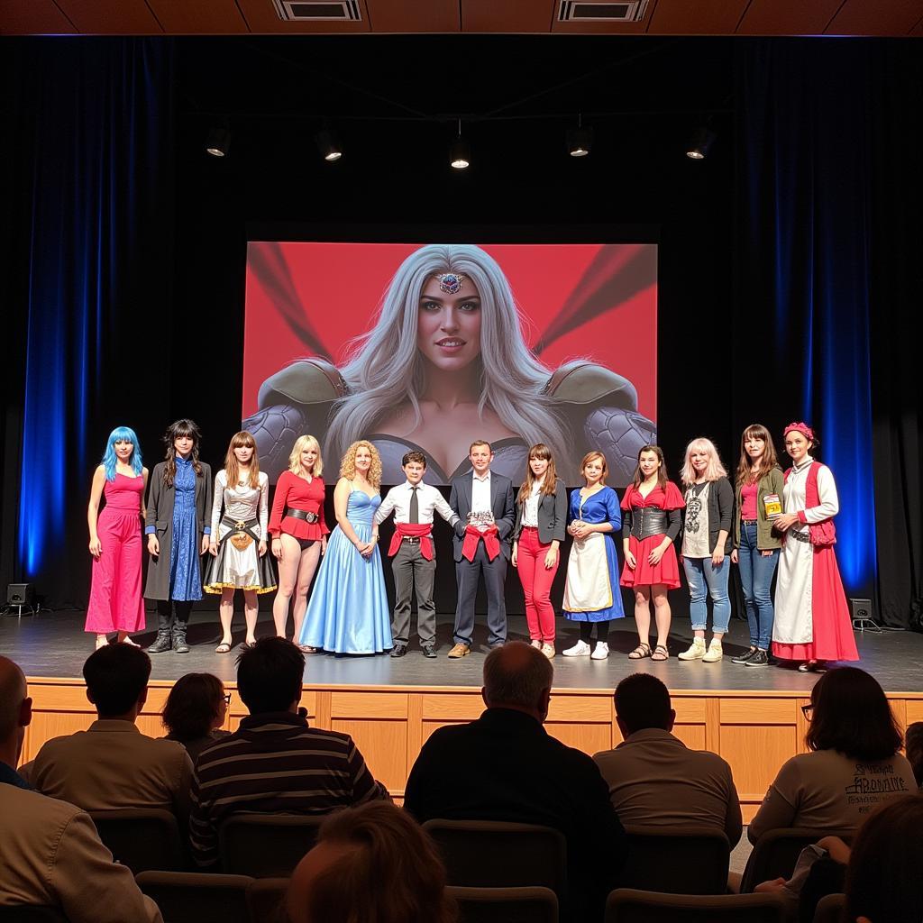 Cosplay competition at a 2017 fan party