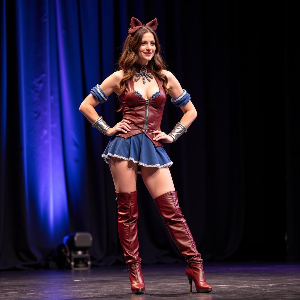 Cosplayer Posing On Stage