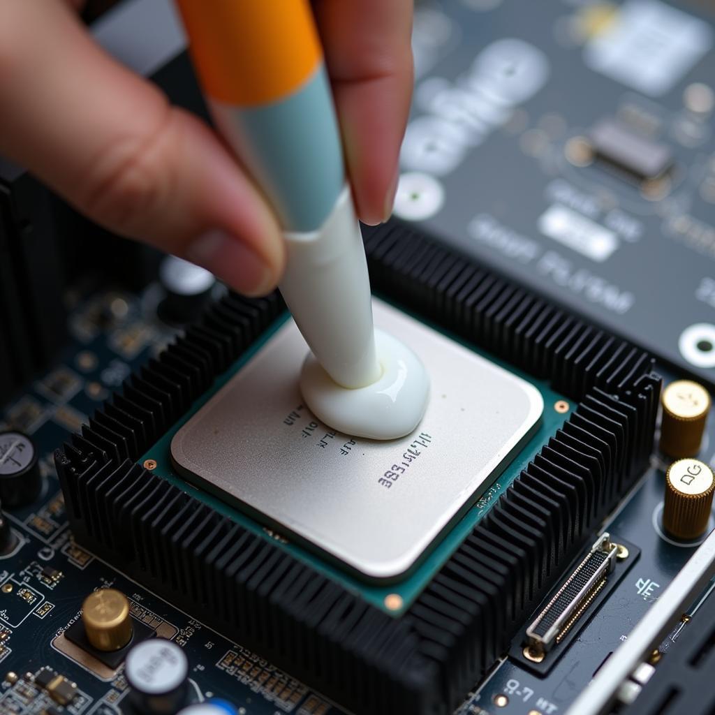 Applying CPU Fan Conducting Paste