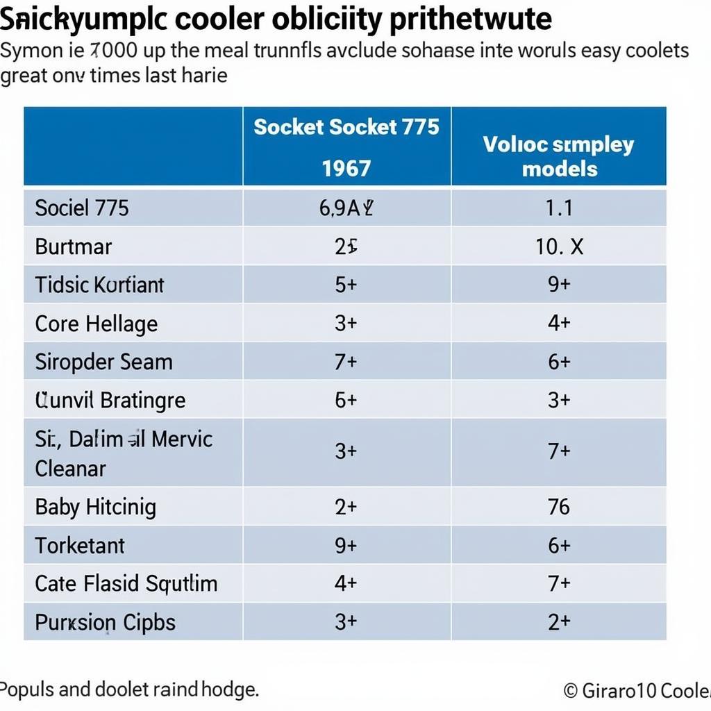 CPU Cooler Compatibility Chart