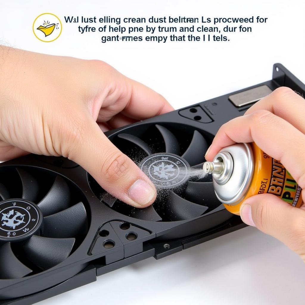 Cleaning dust from a CPU fan