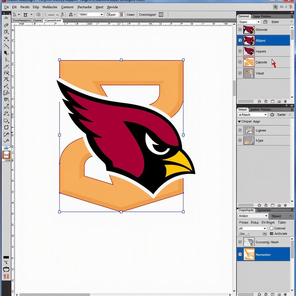 Creating Custom Cardinals Fan Football Vector using Adobe Illustrator