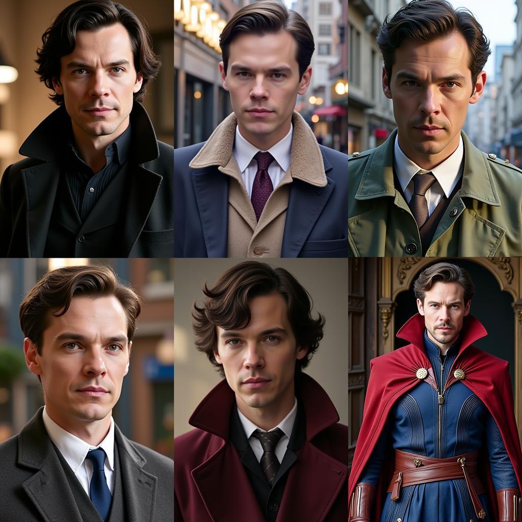 Collage of Benedict Cumberbatch in various roles