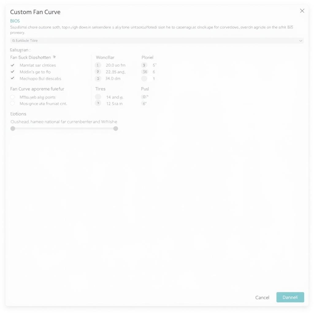 Custom fan curve settings