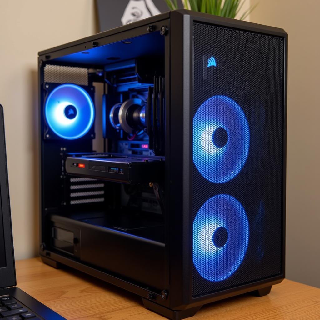 Custom PC Build with Corsair Fan PNG-Inspired Design