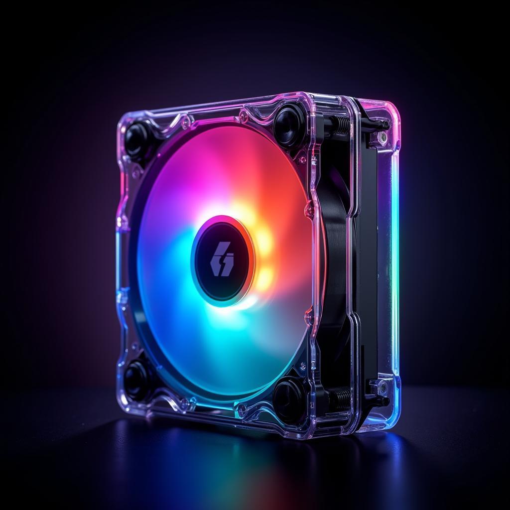 Customizable RGB lighting options in an 8cm fan case