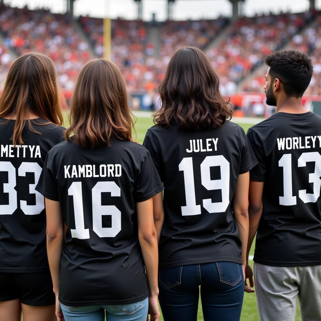 Customized Football Fan T-shirts