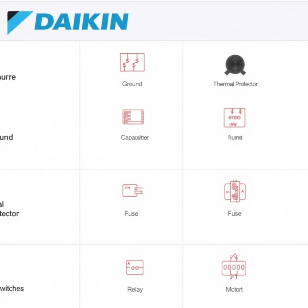 Common Symbols in Daikin DC Fan Schematics