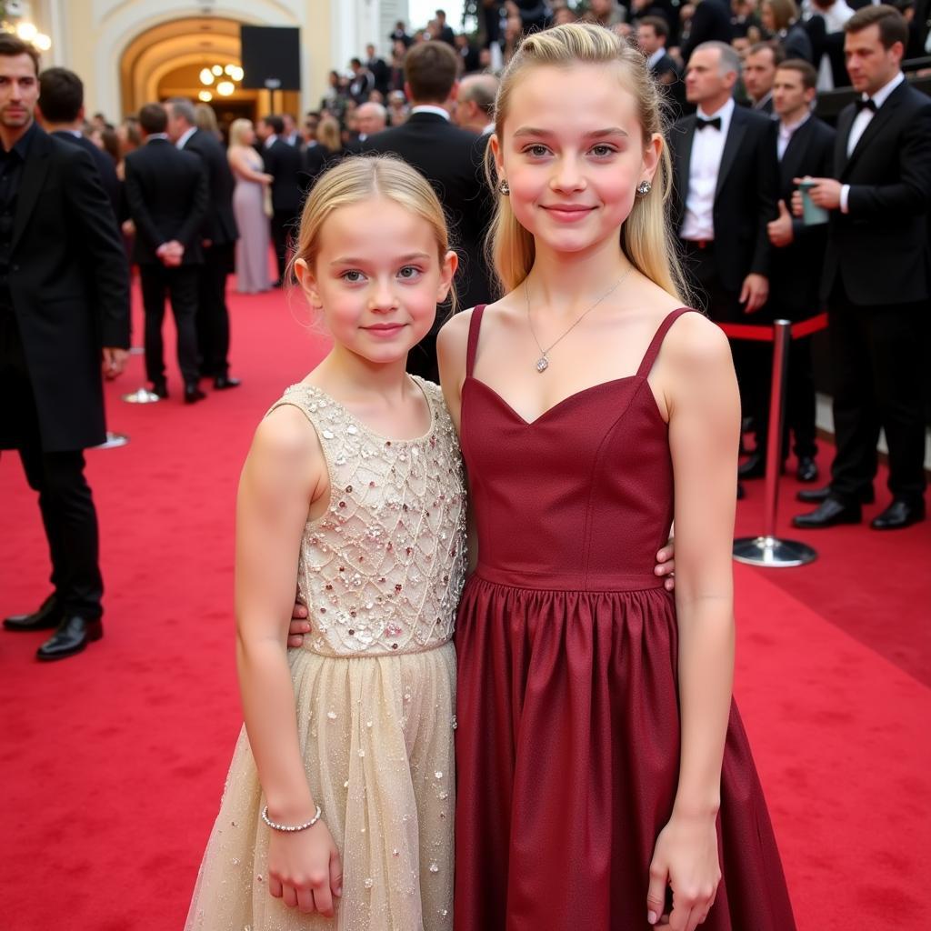 Dakota and Elle Fanning in their early acting years