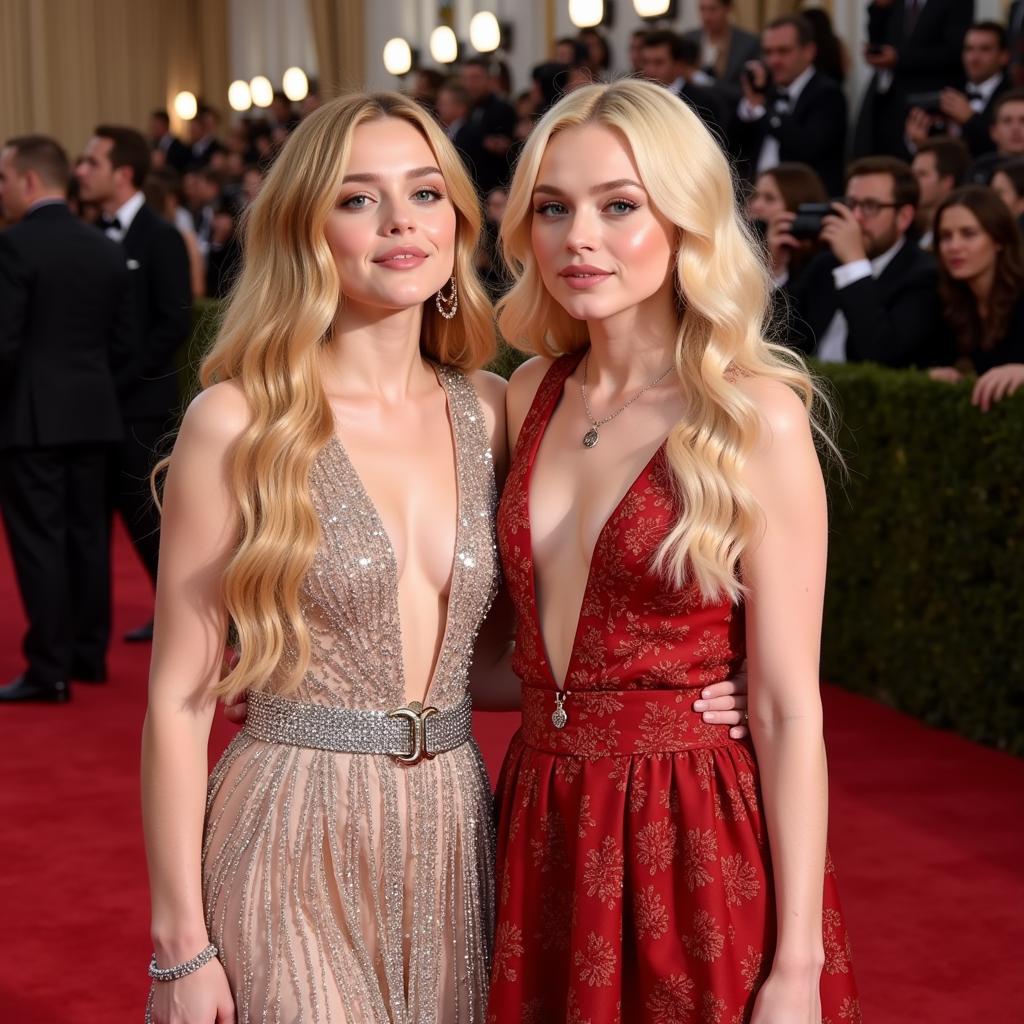 Dakota and Elle Fanning on the Red Carpet