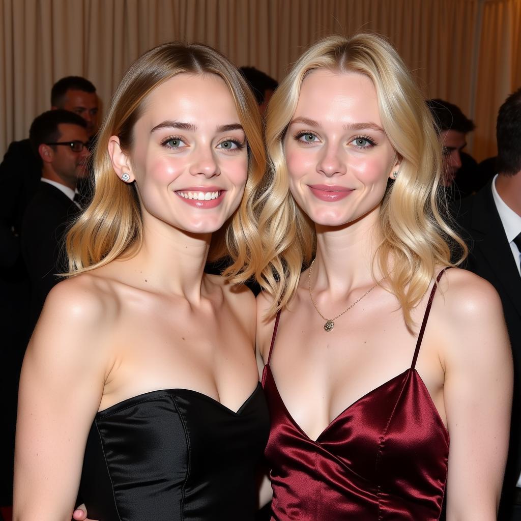 Dakota and Elle Fanning Pose Together