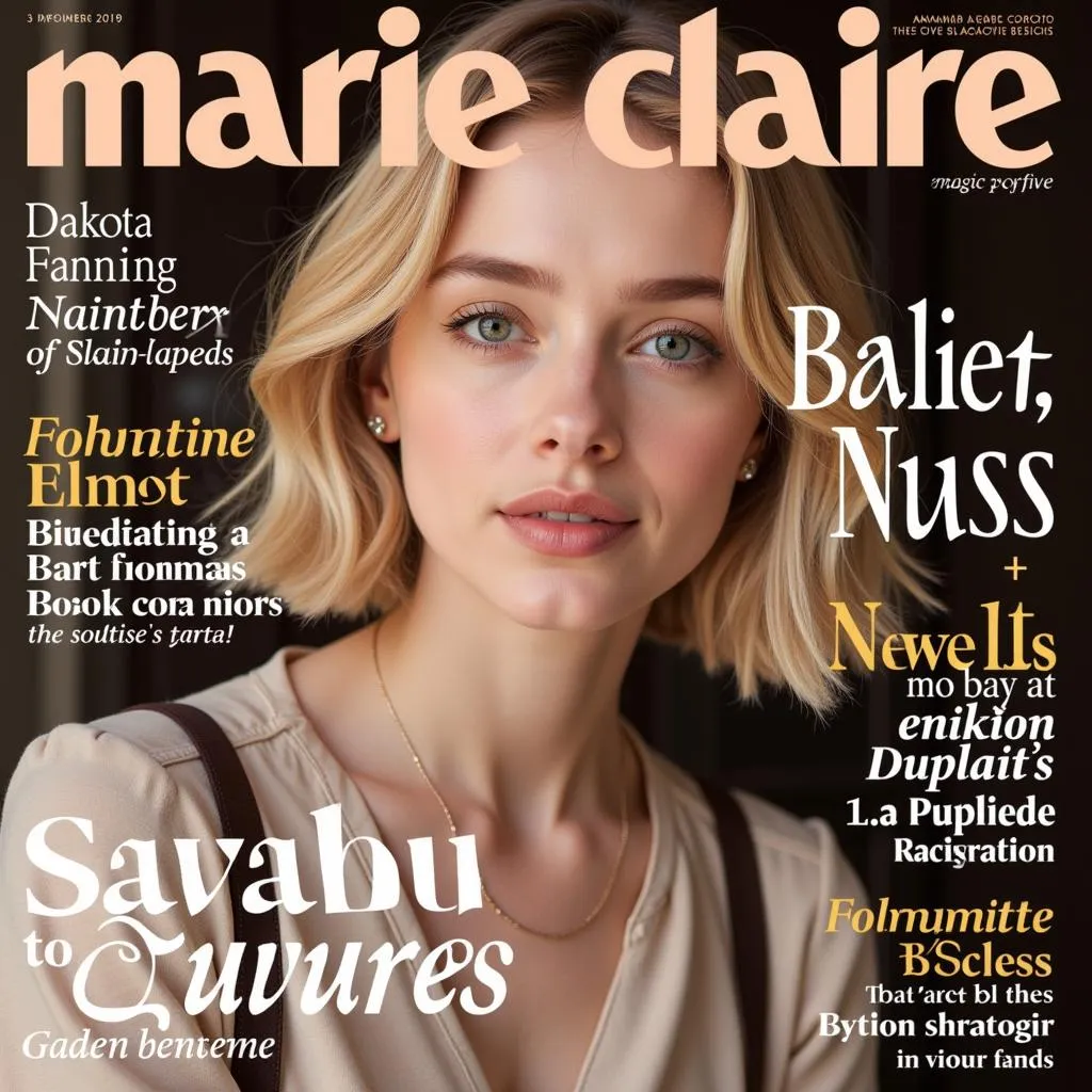 Dakota Fanning graces the cover of Marie Claire