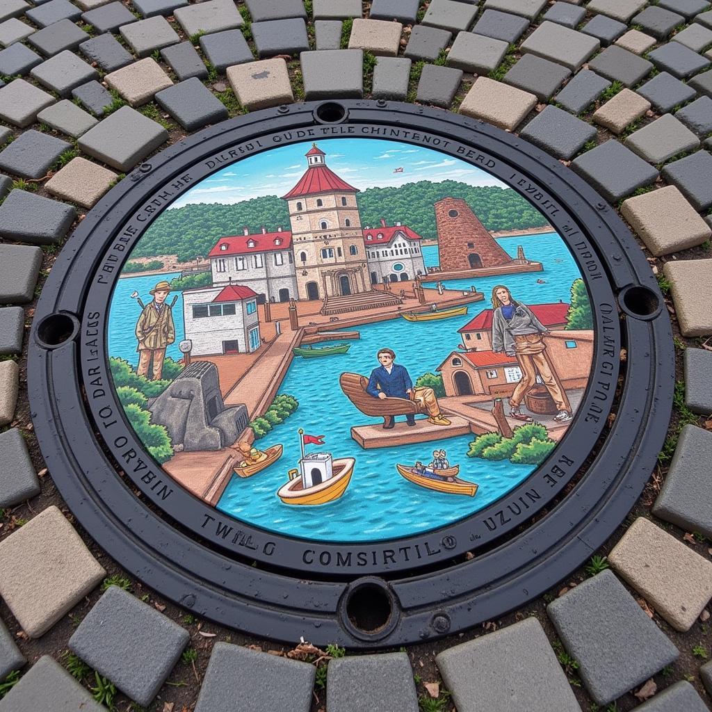 Decorative Manhole Cover Photography