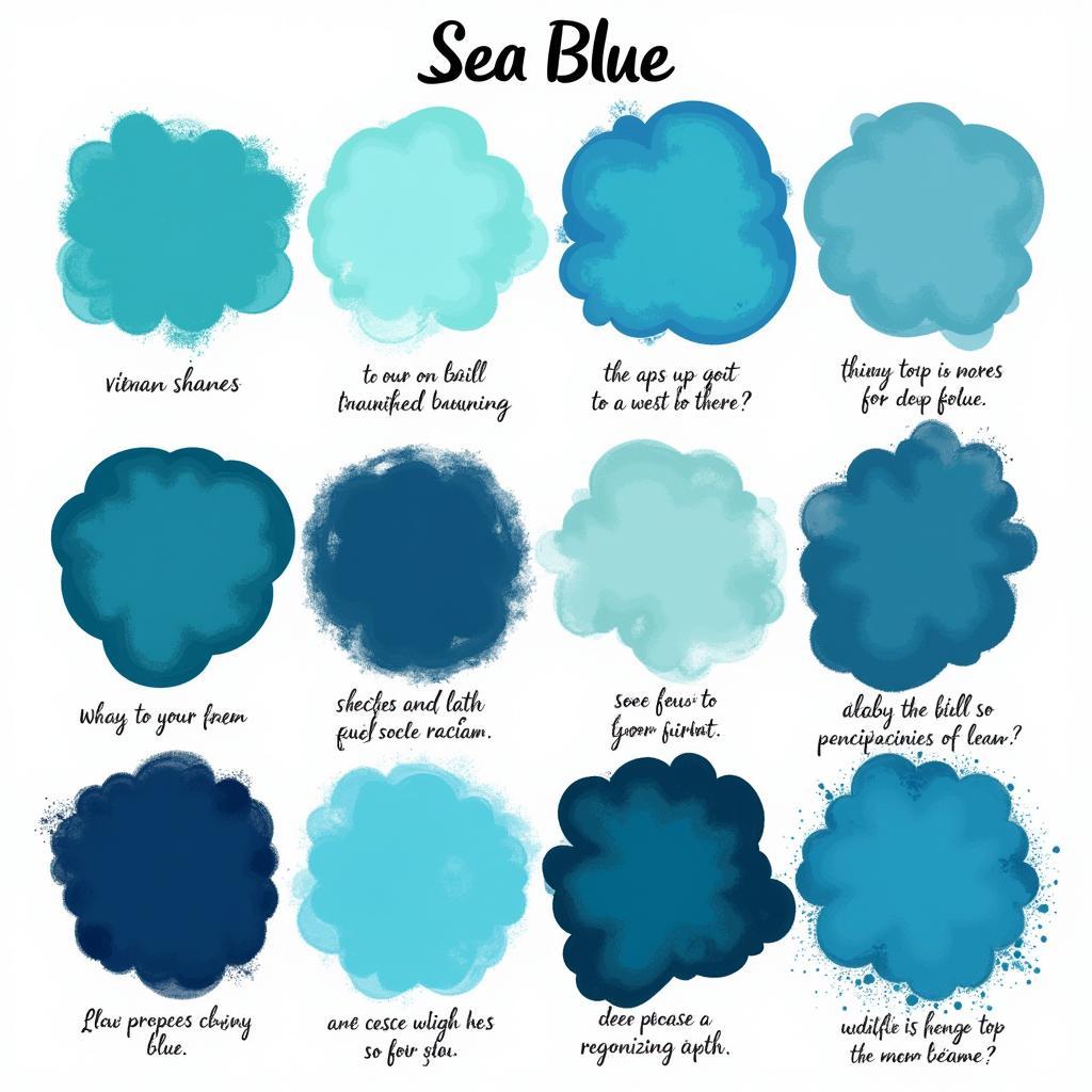 Deep Sea Blue Color Palette