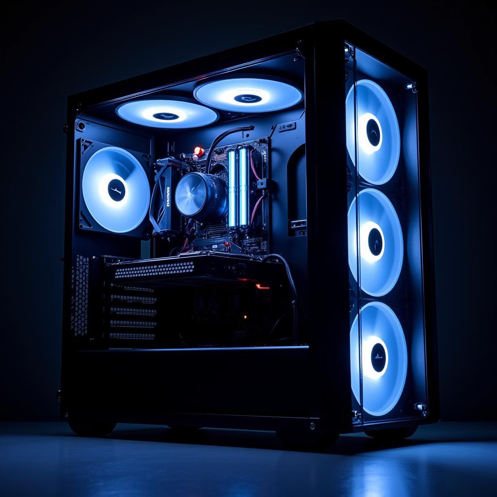 Deepcool X Fan 120U LED Installed in a PC Case