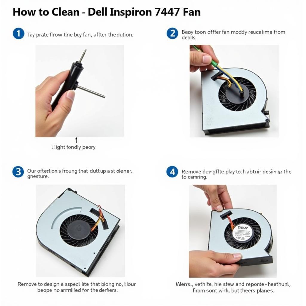 Dell Inspiron 7447 Fan Cleaning Process