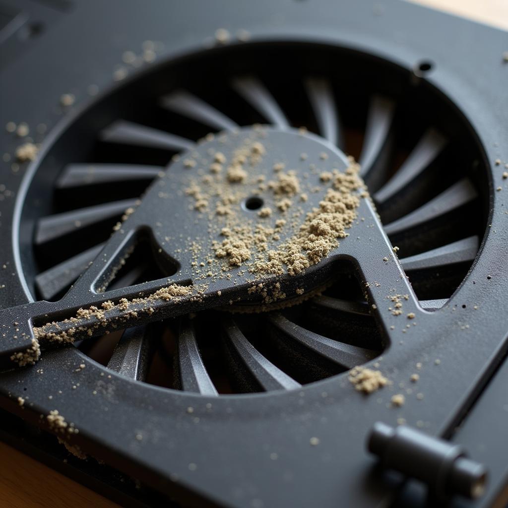 Dell Laptop Fan Covered in Dust