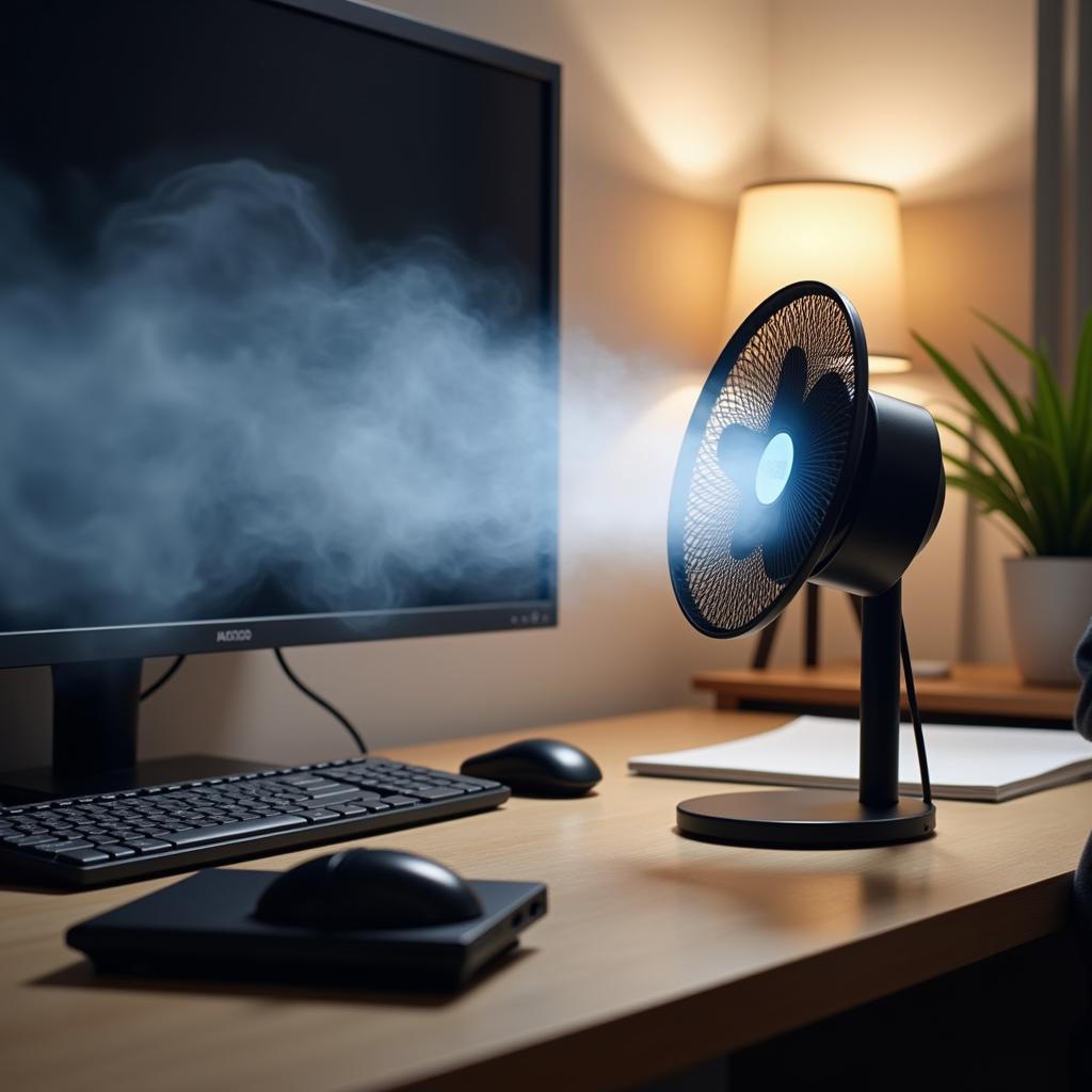 Desk Fan in an Office Setting