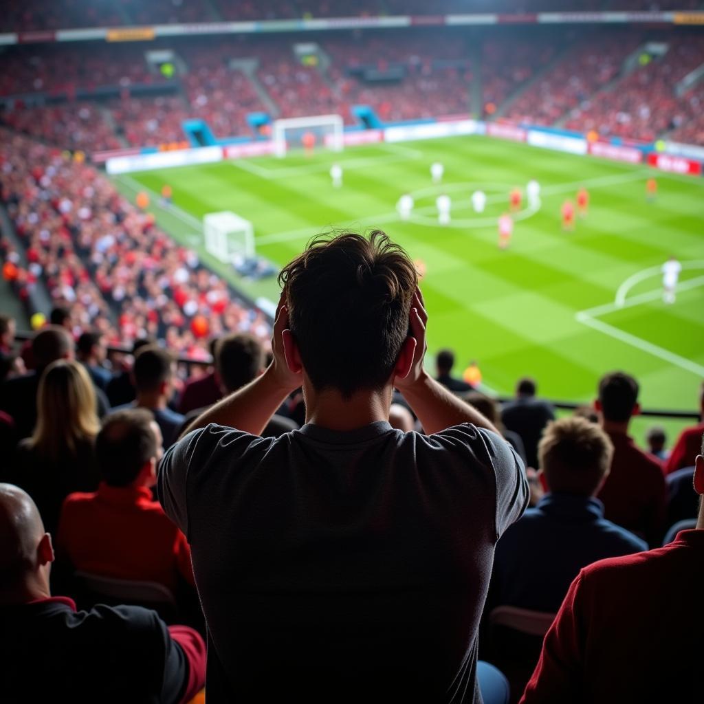 Devastated Fan Watching Football