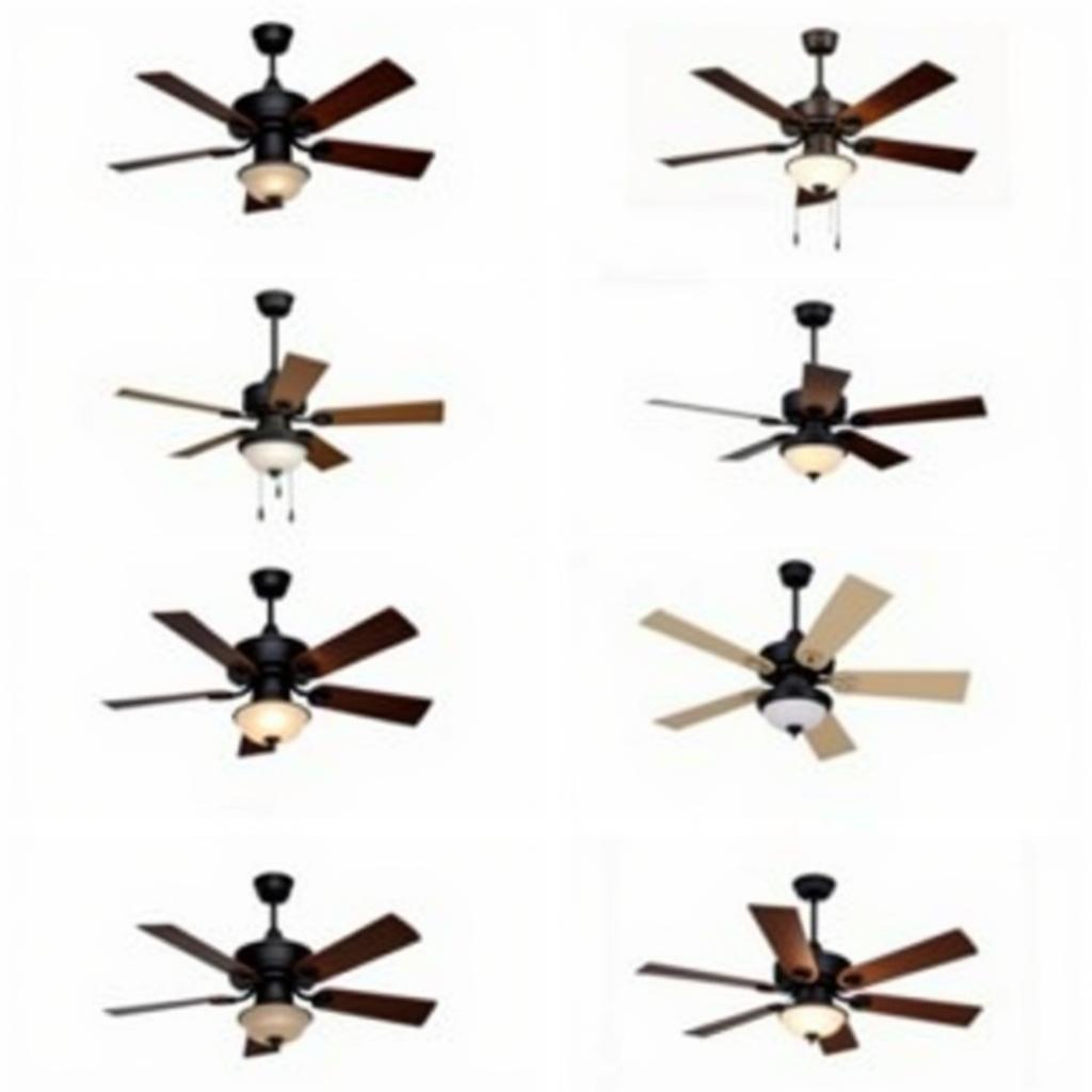 Various Styles of 6 Blade Ceiling Fans