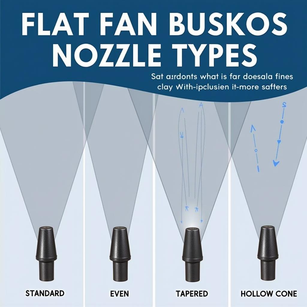 Various Flat Fan Nozzle Types