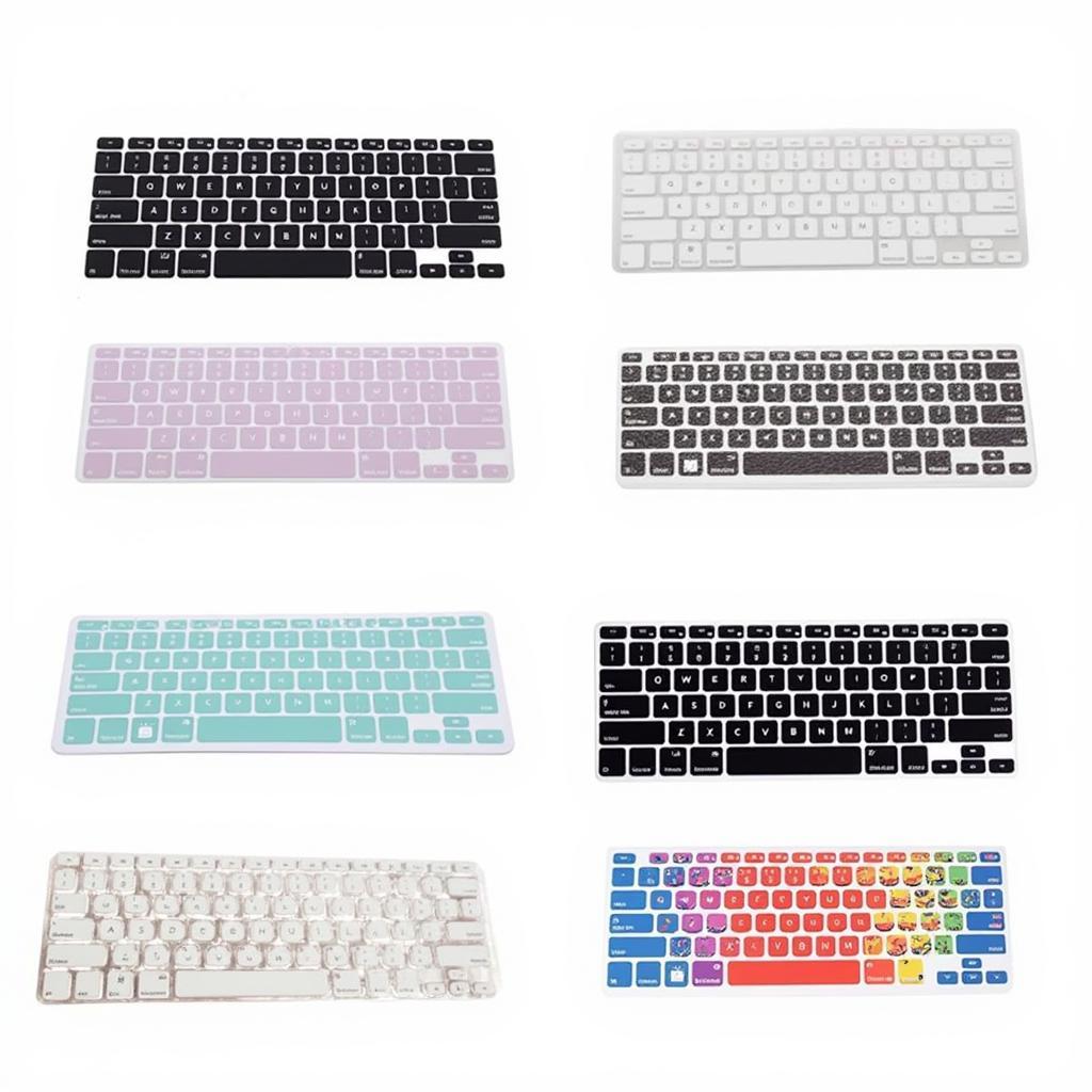 Various Keyboard Covers on Display