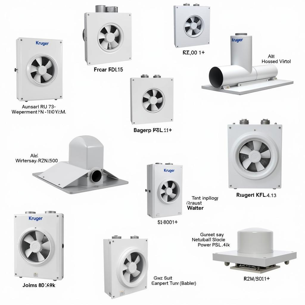 Different Kruger Exhaust Fan Models