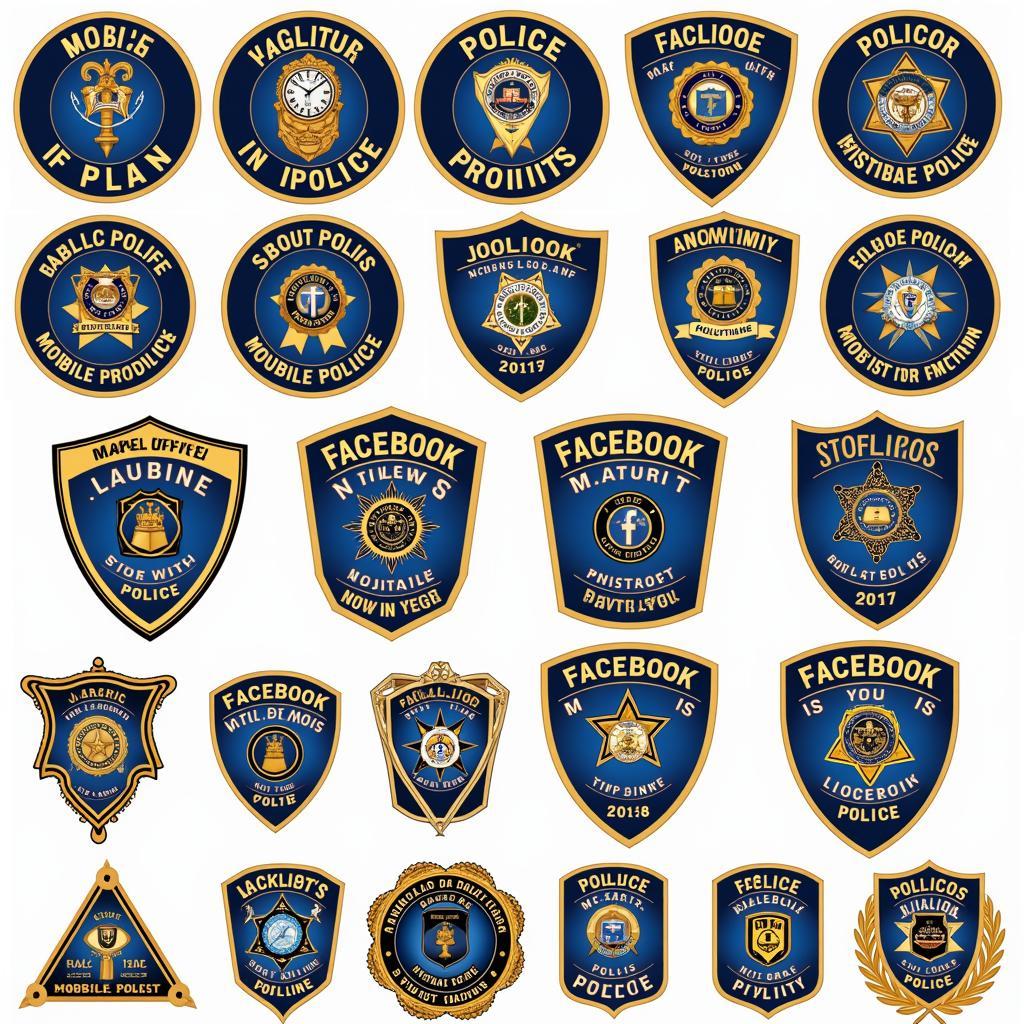 Variety of Mobile Police Badge Designs on Facebook