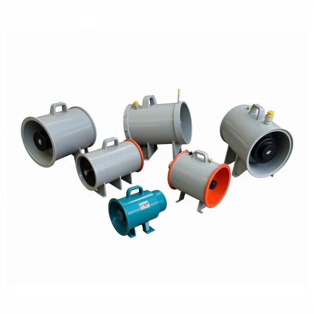 Various types of dust suppression fans available for different applications