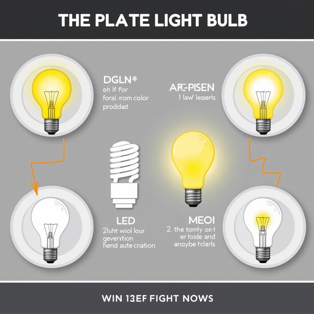 Various types of plate light bulbs and their heat output