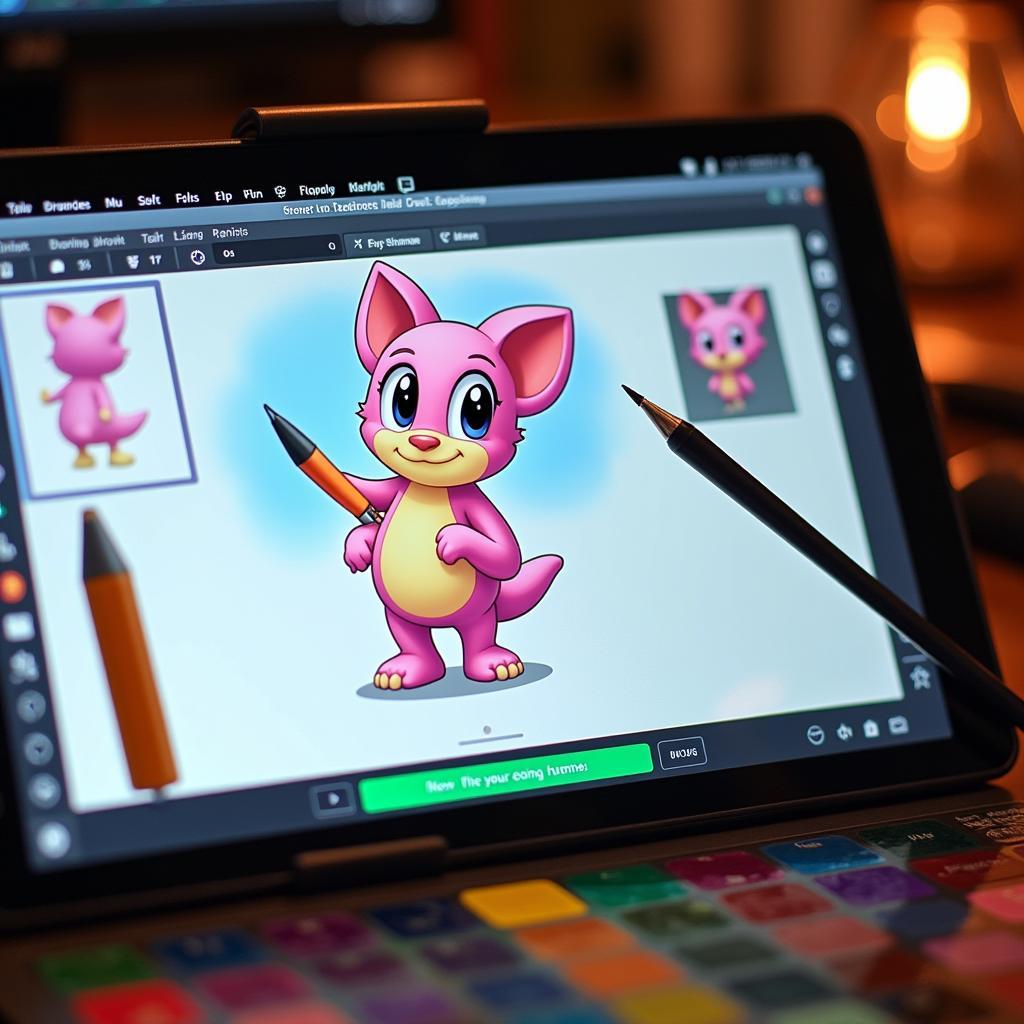 Digital Art Tablet Displaying Fan Art