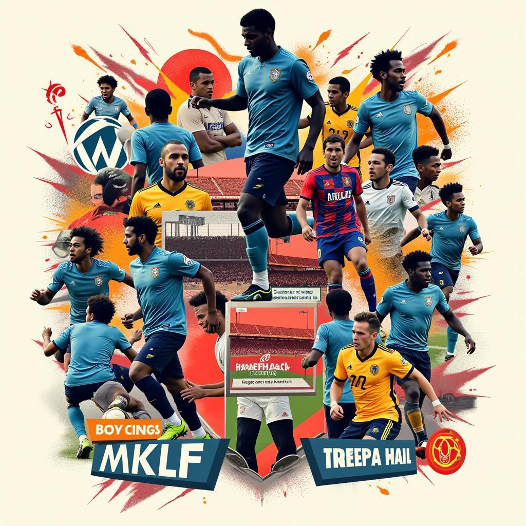 Digital Football Fan Art Collage