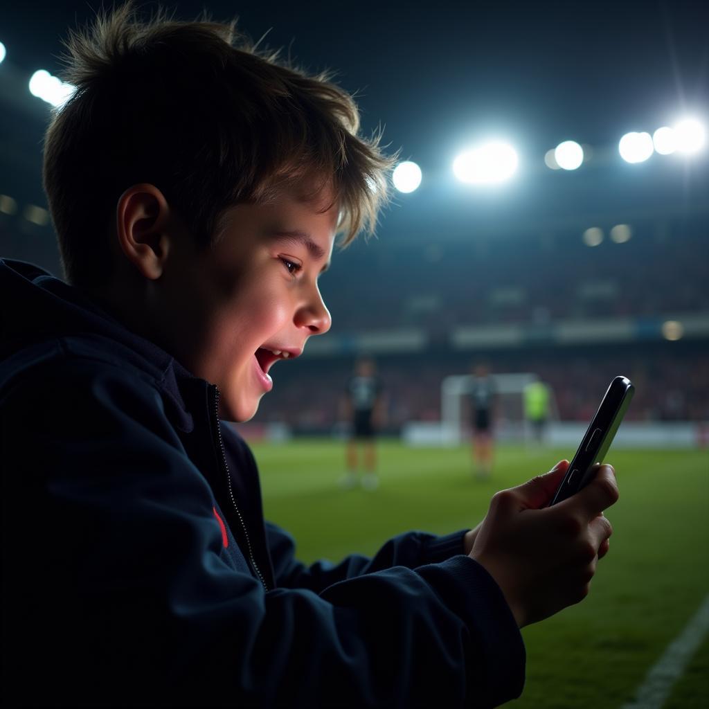 Football Fan Using Smartphone