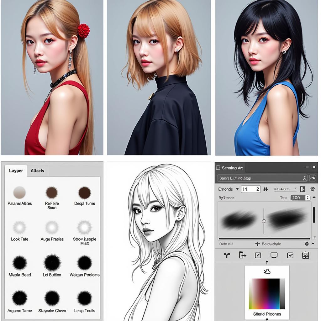 Digital K-pop Fan Art Creation