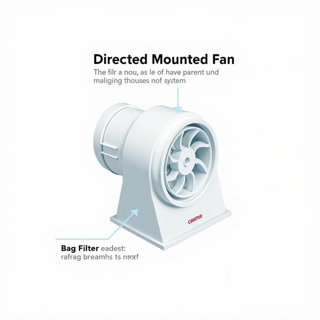 A schematic illustration of a directed mounted fan