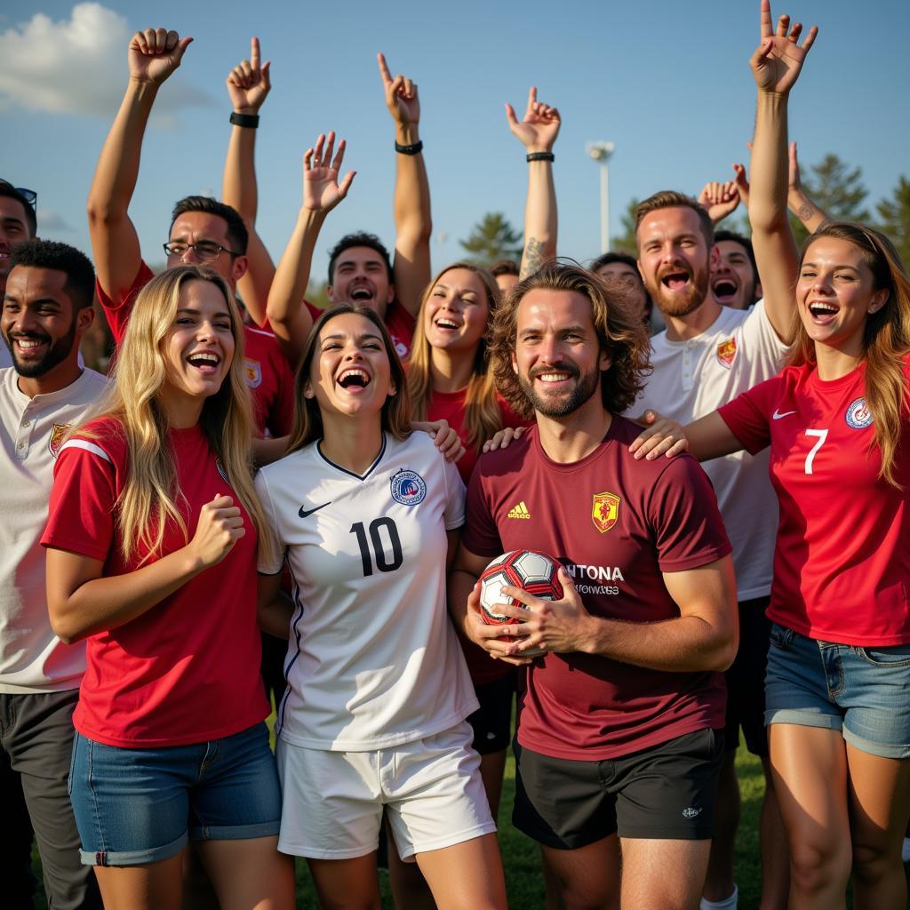 Diverse Football Fans Uniting in Their Shared Passion