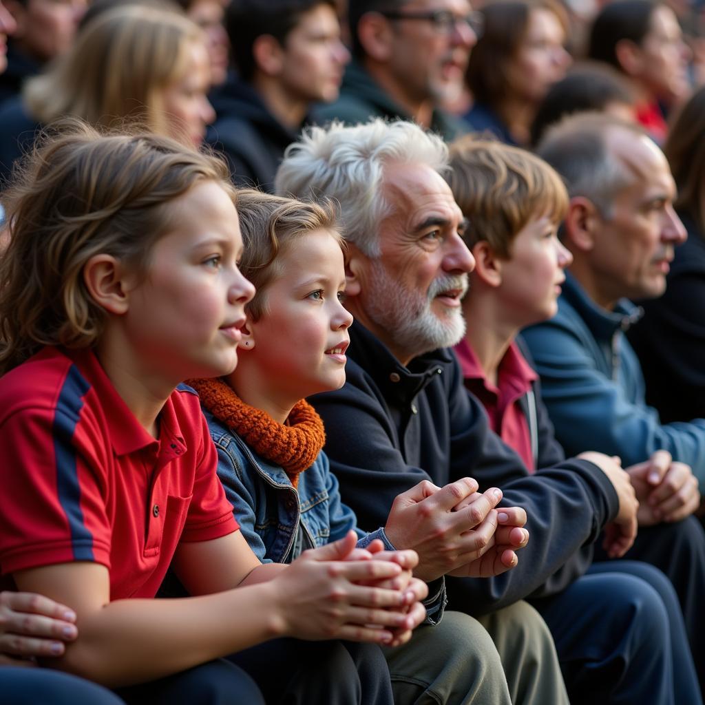 Diverse Group of Football Fans Watching Match Together