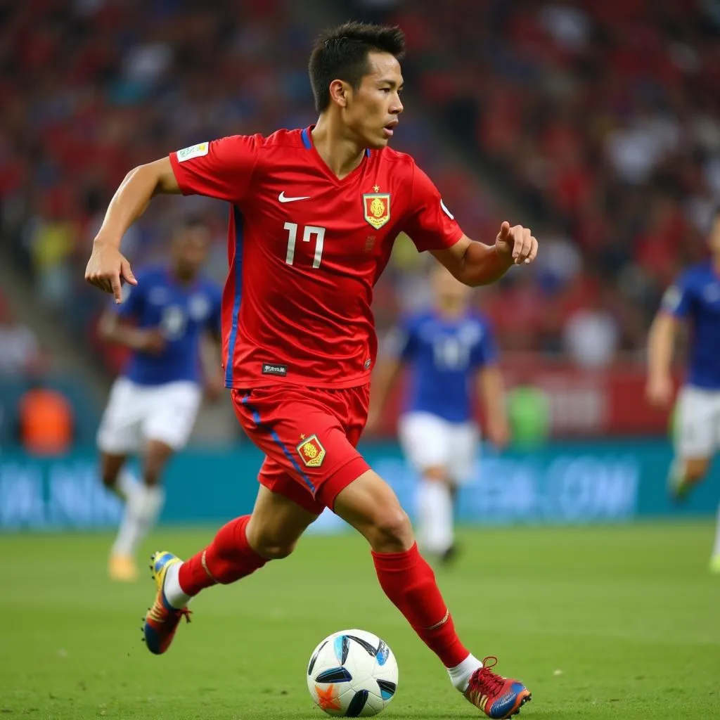 Doan Van Hau, a Vietnamese left-back known for his physicality, tactical awareness, and offensive contributions