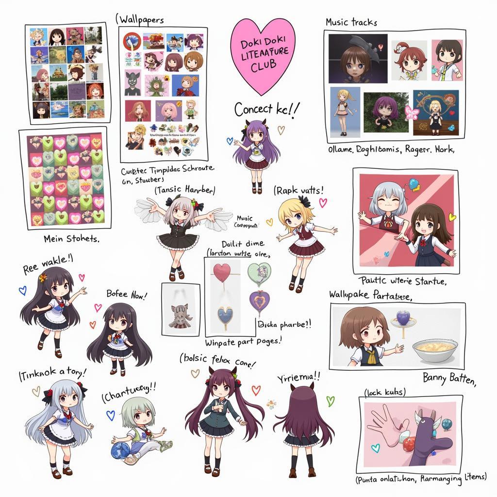 Doki Doki Literature Club Fan Pack Contents