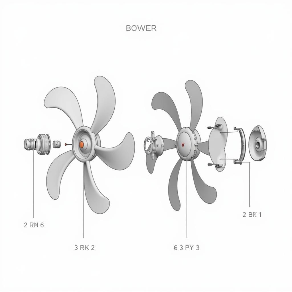 Exploded View of Dual Rotor Fan Assembly for DL360p Gen8