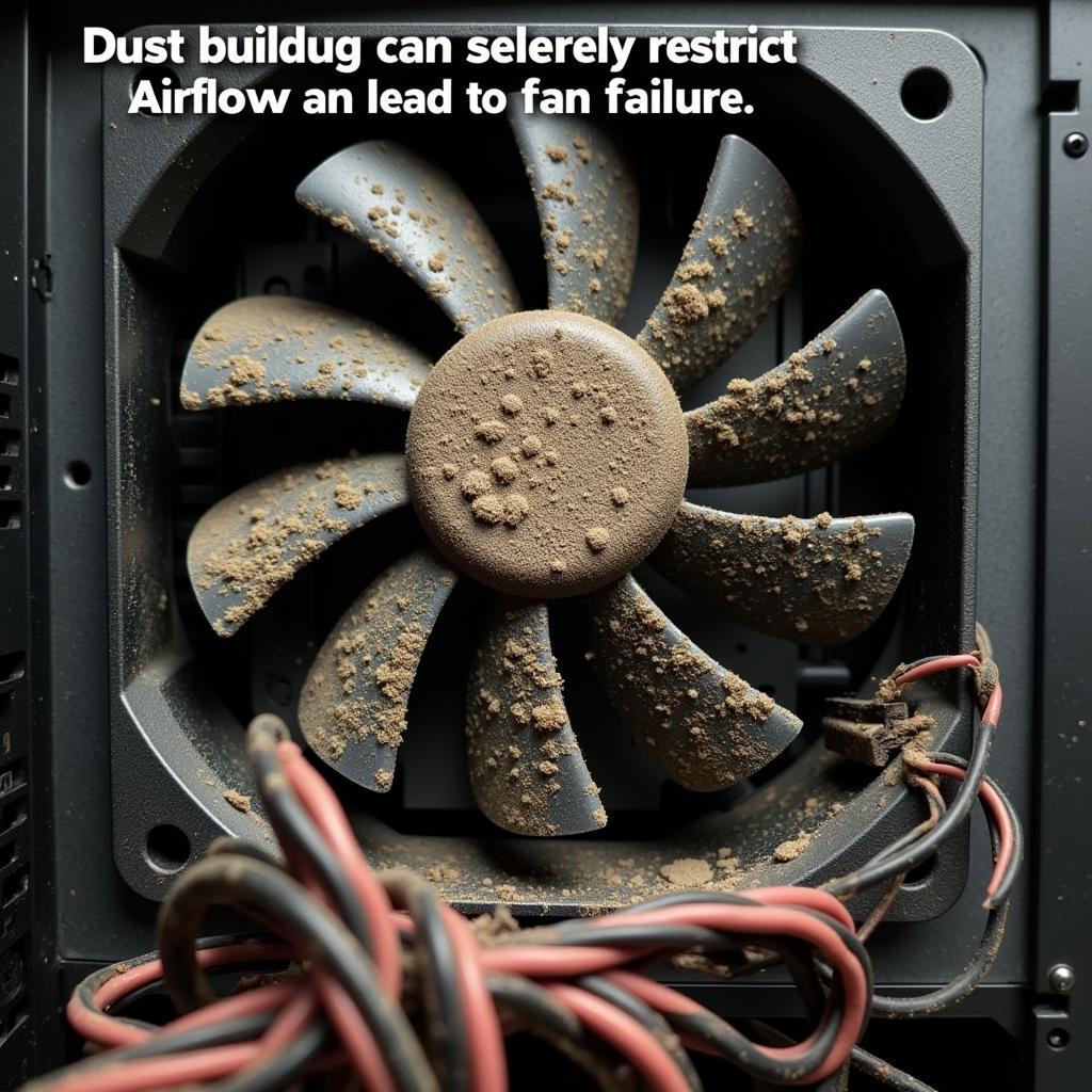 Dust Buildup on Computer Fan