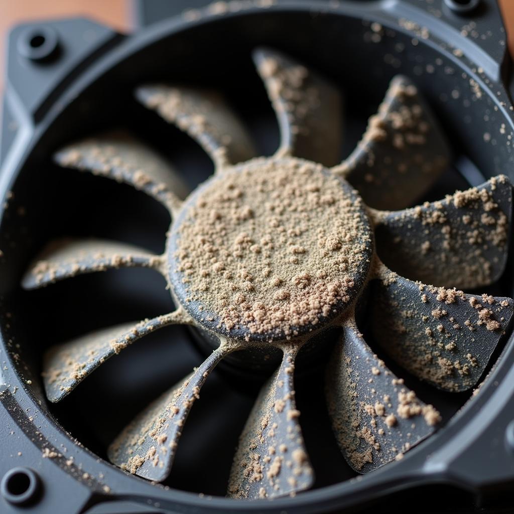 Dust accumulation on CPU fan