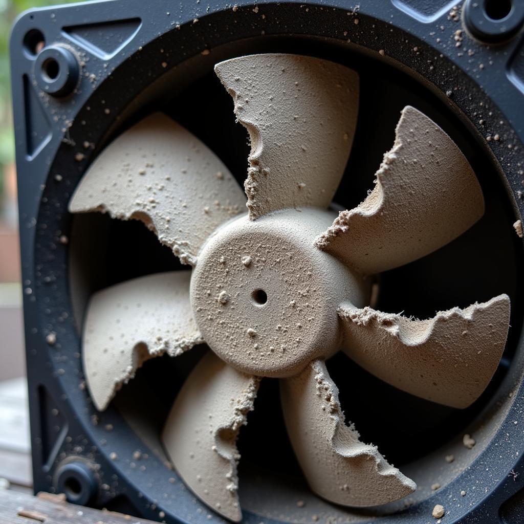 Dust-Clogged Case Fan