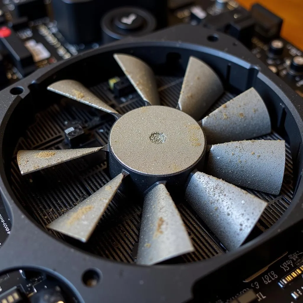 Dust accumulation on graphics card fan