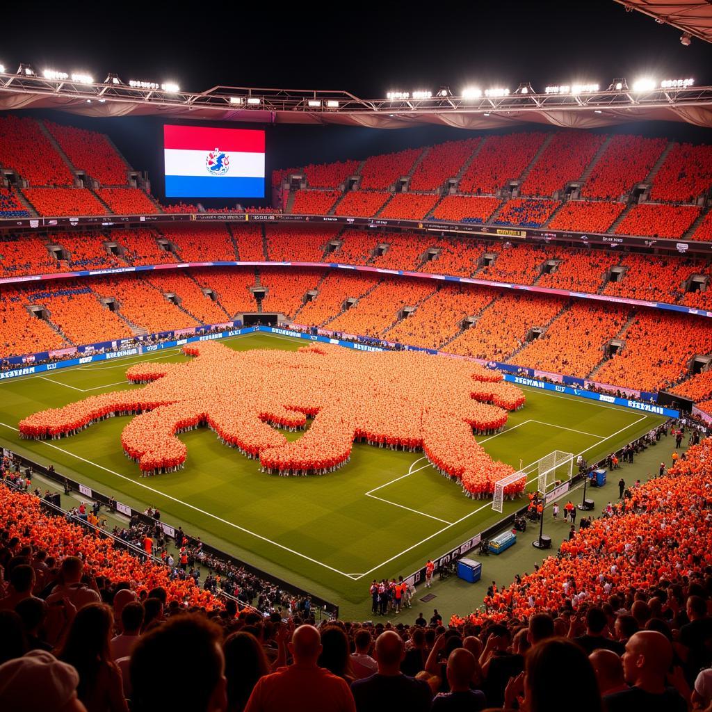 Dutch Fans Perform an Incredible Card Stunt at the World Cup