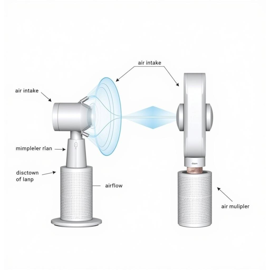 Dyson bladeless fan components diagram