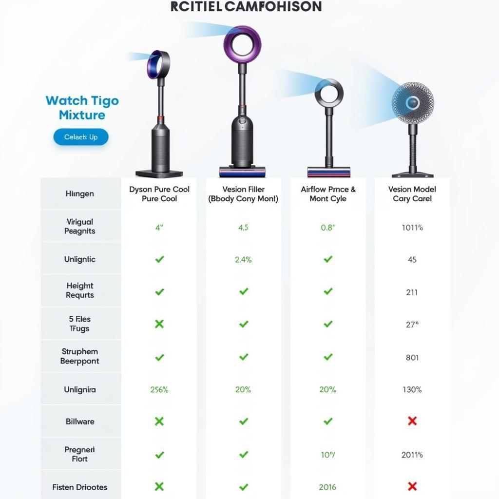 Dyson Pure Cool Different Models Comparison