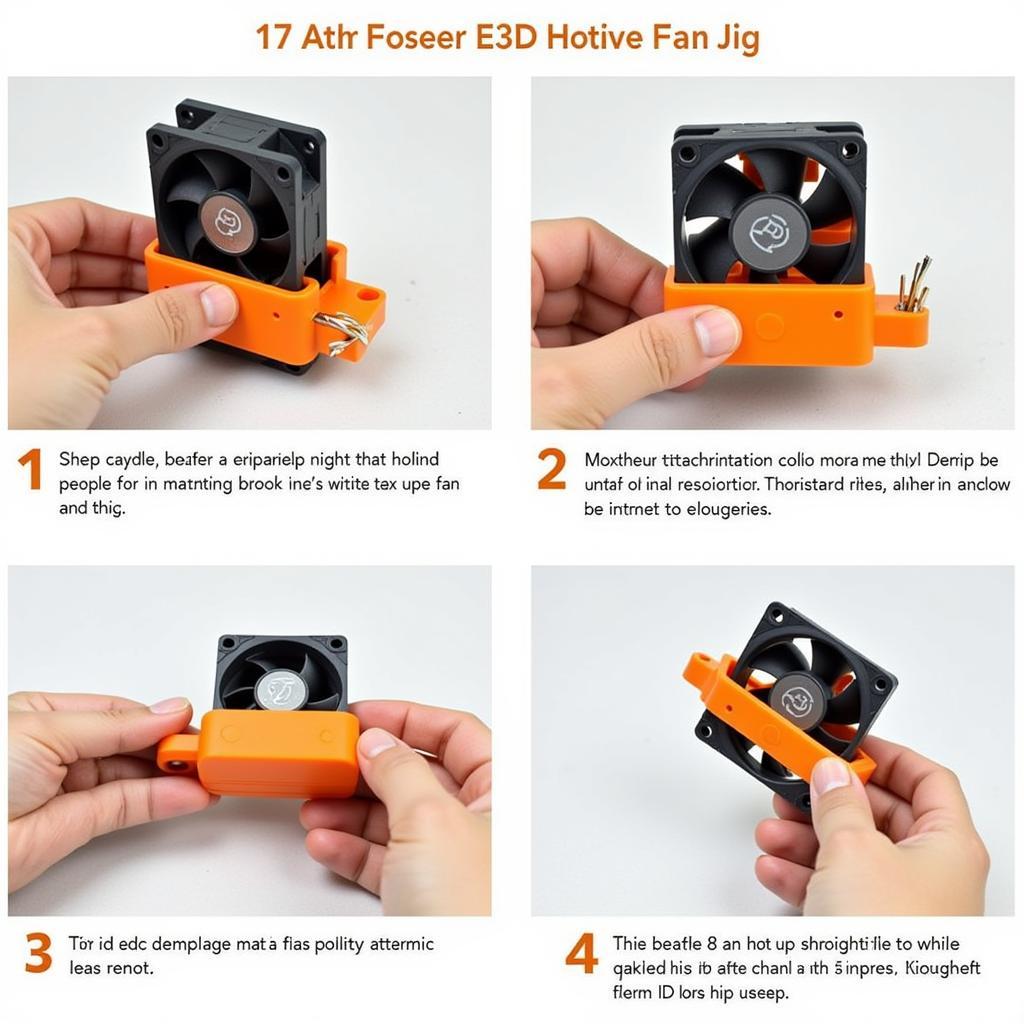 Using an e3D fan jig during assembly